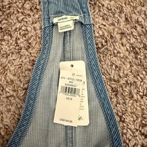 NWT Aerie Train Stripe Overalls Women's Small